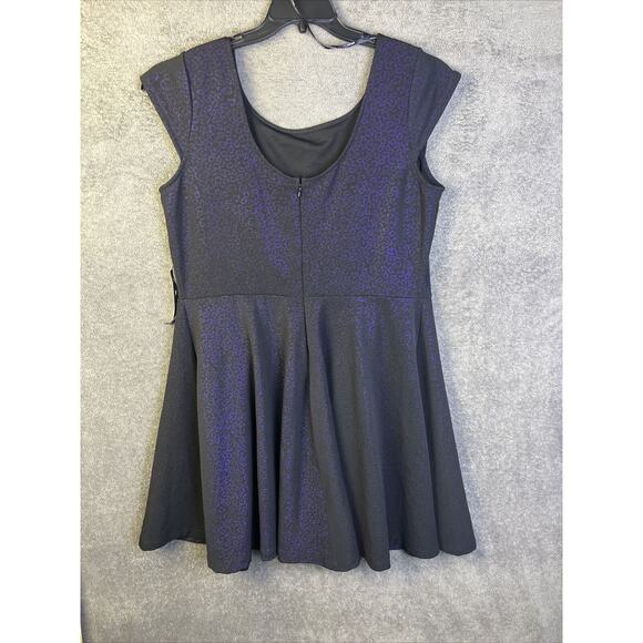Snap Sleeveless Dress NWT Women's Plus Size 2X Black/Purple Back Zip - Picture 2 of 9